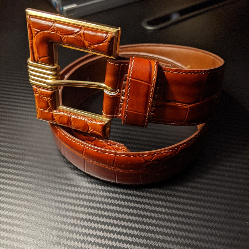 Alligator Grain Steerhide Belt